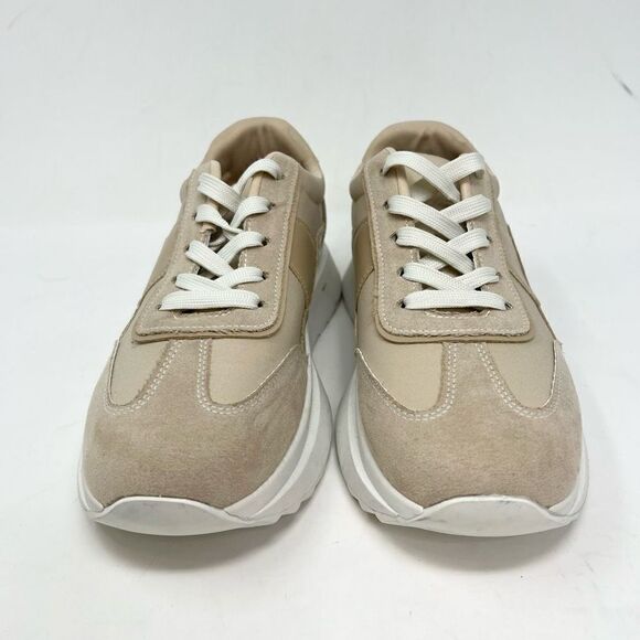 Madden Girl Angiee Sneakers Womens 10 Beige Lace-Up Platform Round Toe - Picture 4 of 11